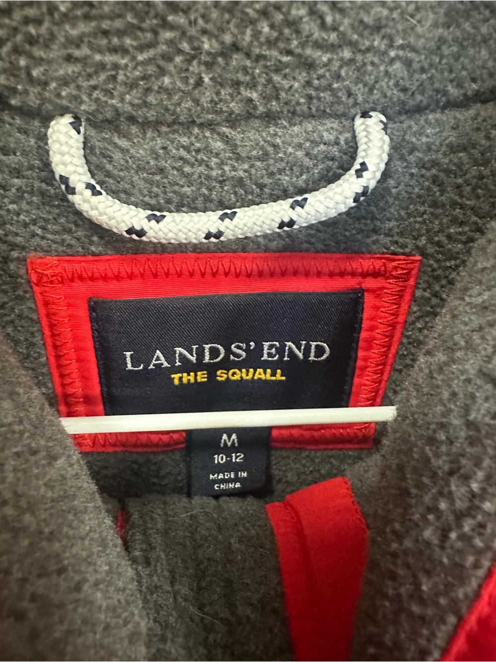 Lands’ End Red Zip Up Jacket Medium - Picture 7 of 10